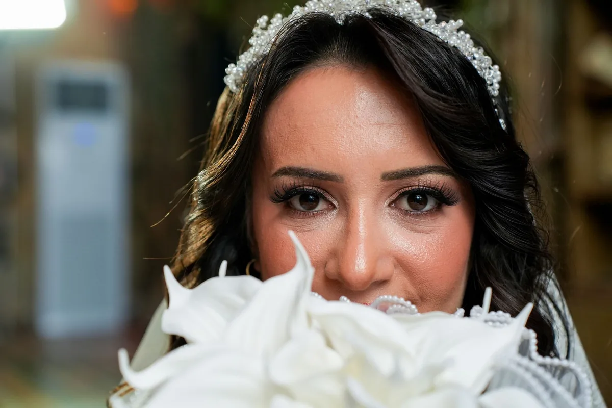 Compare a plain tulle veil with a beaded one before you decide.